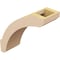 Ekena Millwork 5-inch W x 14-inch D x 14-inch H Lafayette Rough Cedar Woodgrain TimberThane Knee Brace, Primed BRCUR05X14X14LFTRCPR - alternate 6